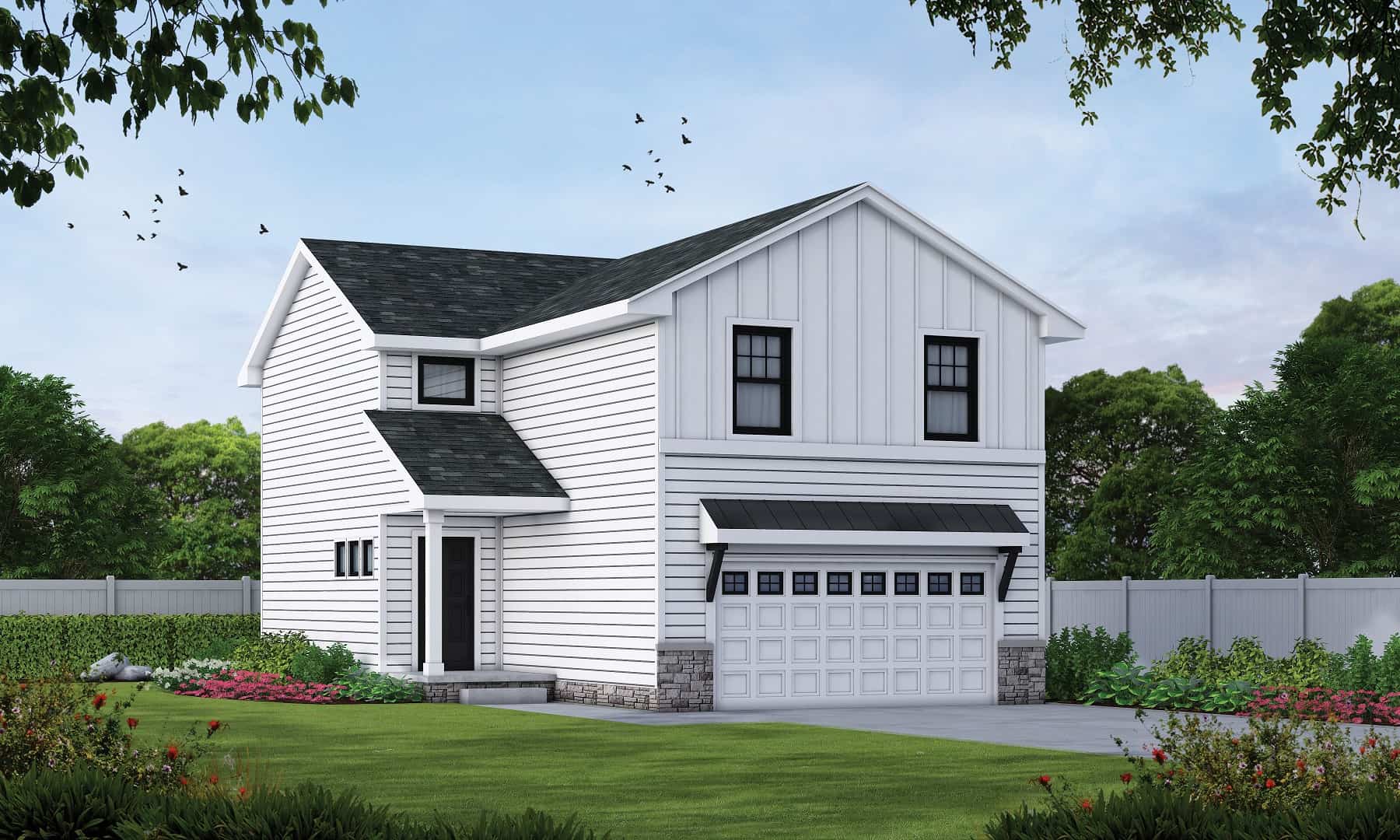 3-Bedroom, 1822 Sq Ft Farmhouse Home Plan - 120-2725 - Main Exterior