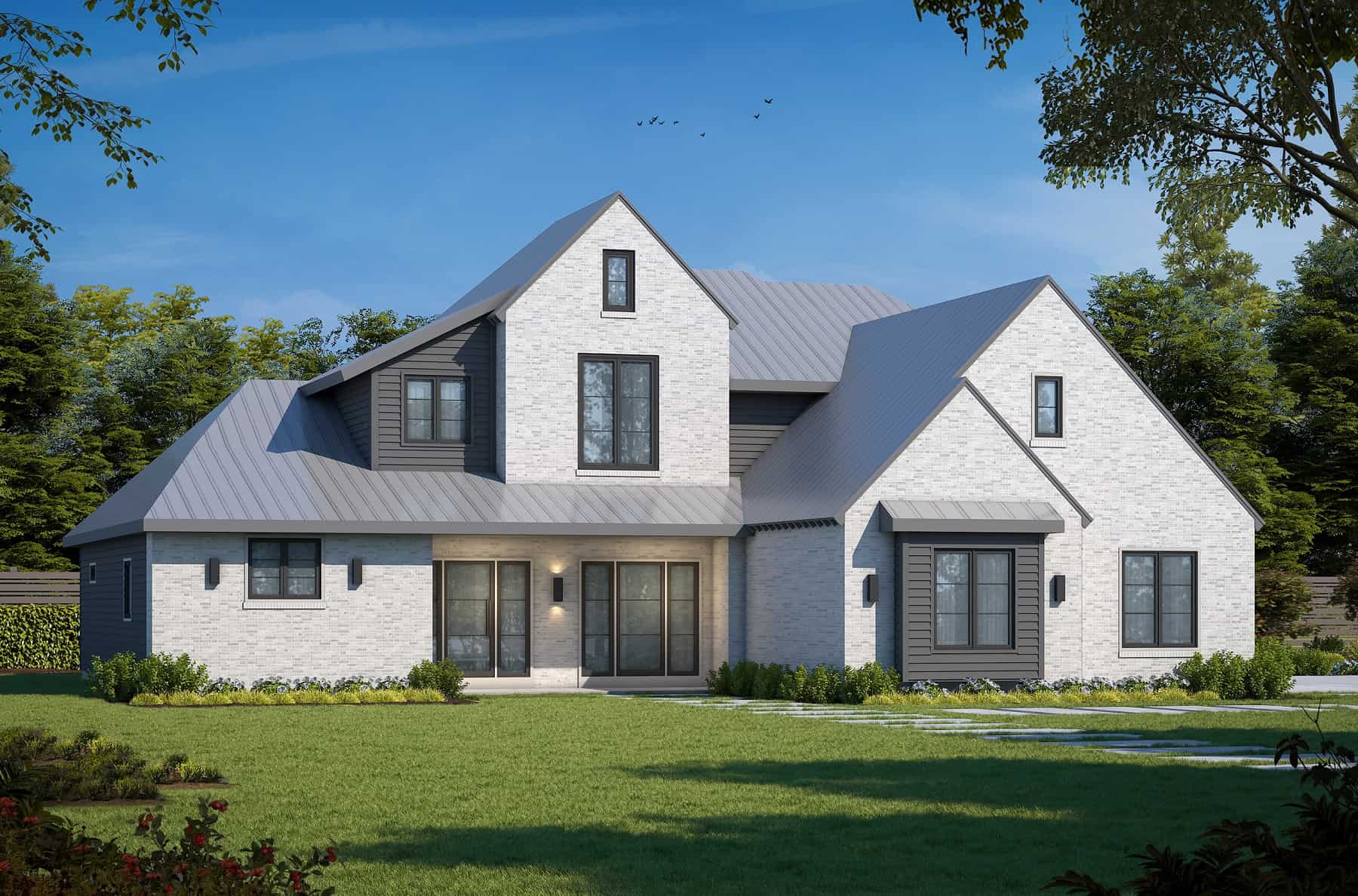 4-Bedroom, 2547 Sq Ft Contemporary House Plan - 120-2741 - Front Exterior