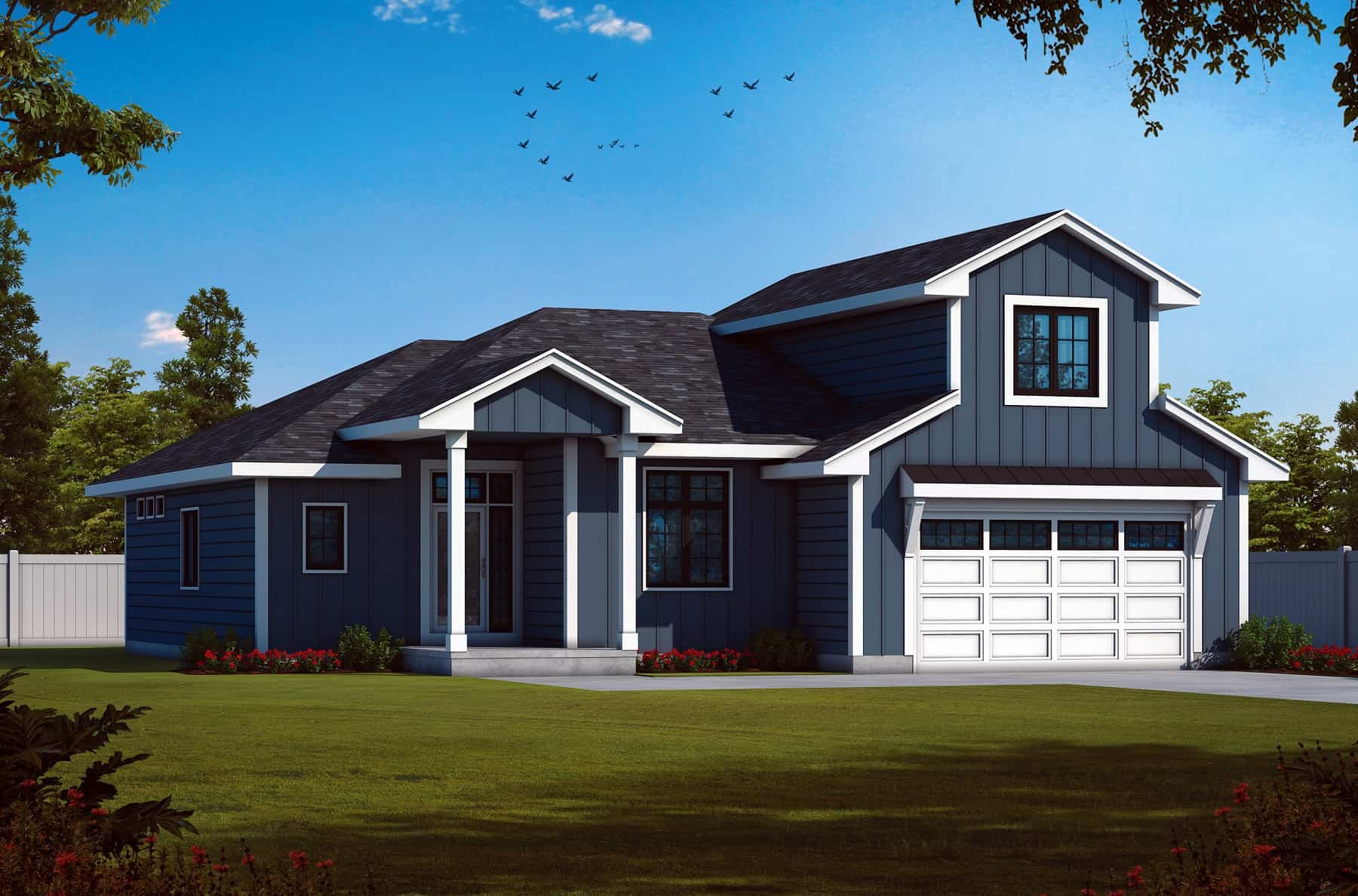 2-Bedroom, 2295 Sq Ft Barn Style House Plan - 120-2768 - Front Exterior