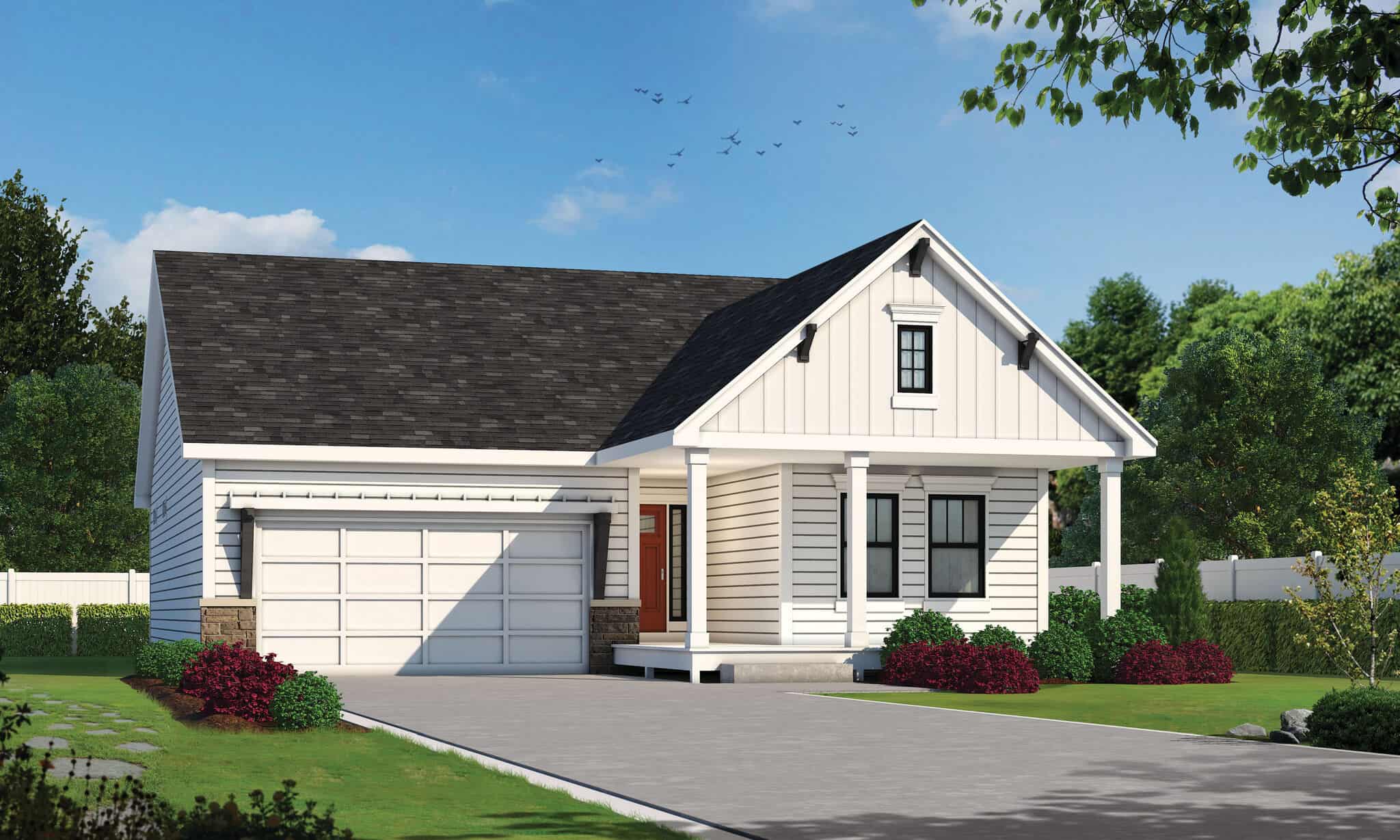 Front elevation of Traditional home (ThePlanCollection: House Plan #120-2857)