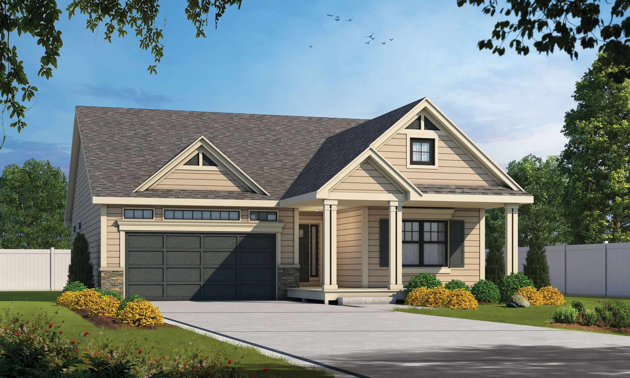Front elevation of Traditional home (ThePlanCollection: House Plan #120-2859)