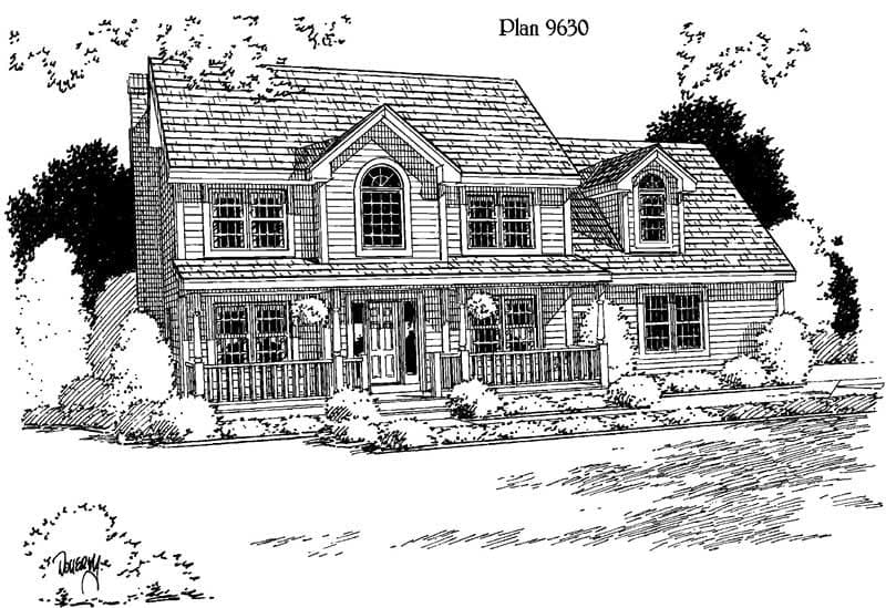 3-Bedroom, 2044 Sq Ft House Plan - 121-1026 - Front Exterior