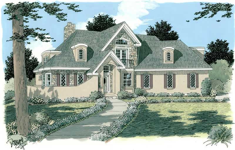 3-Bedroom, 2454 Sq Ft Home Plan - 121-1047 - Main Exterior