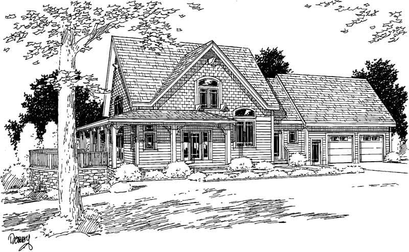3-Bedroom, 2252 Sq Ft Southern Home Plan - 121-1052 - Main Exterior