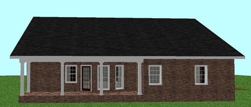 Home Plan Rear Elevation