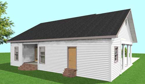 Home Plan Rear Elevation