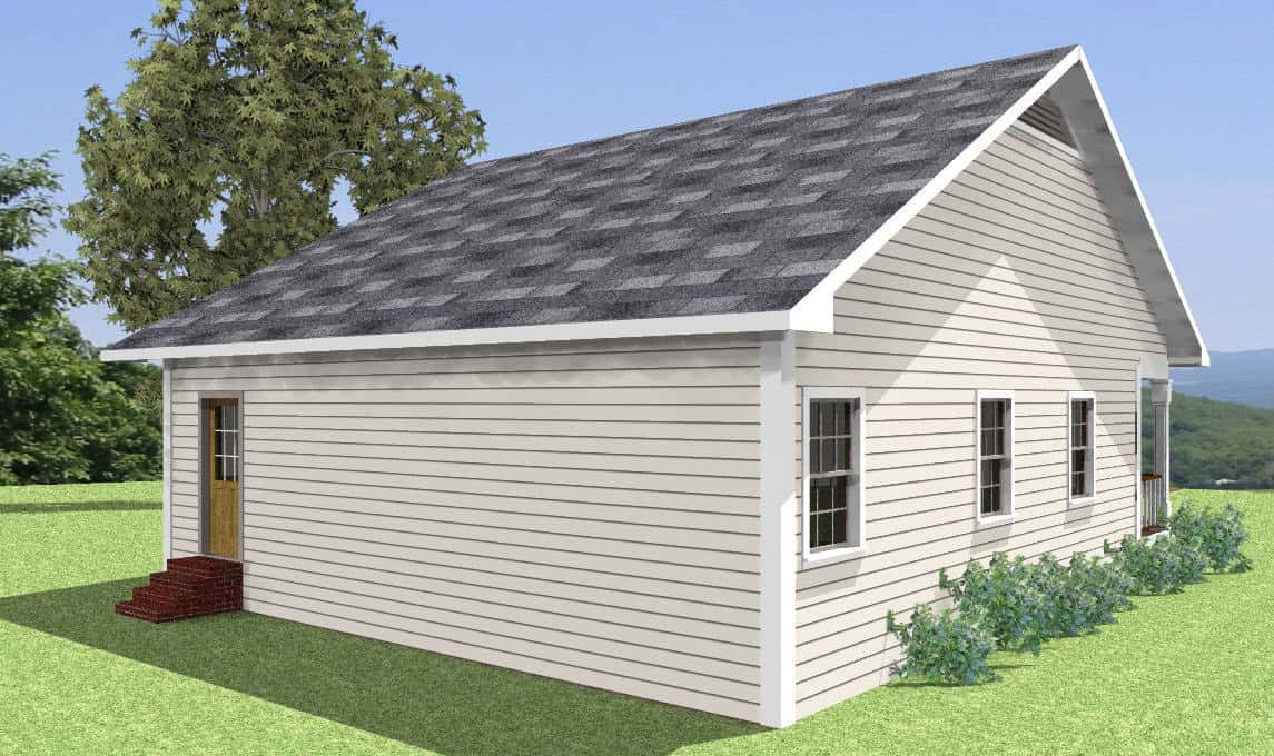 Home Plan Rear Elevation