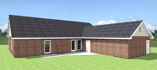 Home Plan Rear Elevation