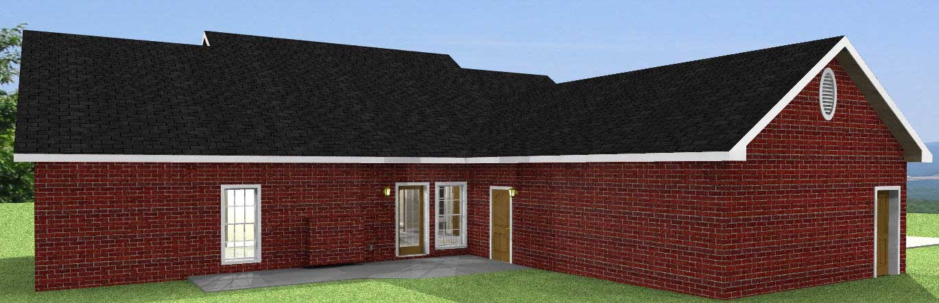Home Plan Rear Elevation