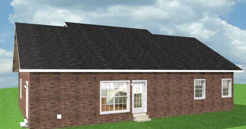 Home Plan Rear Elevation