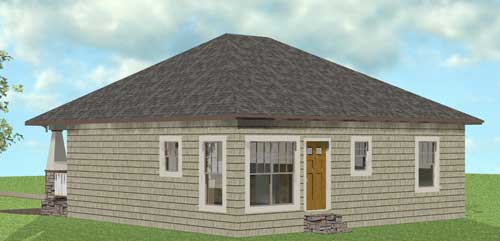 Home Plan Rear Elevation