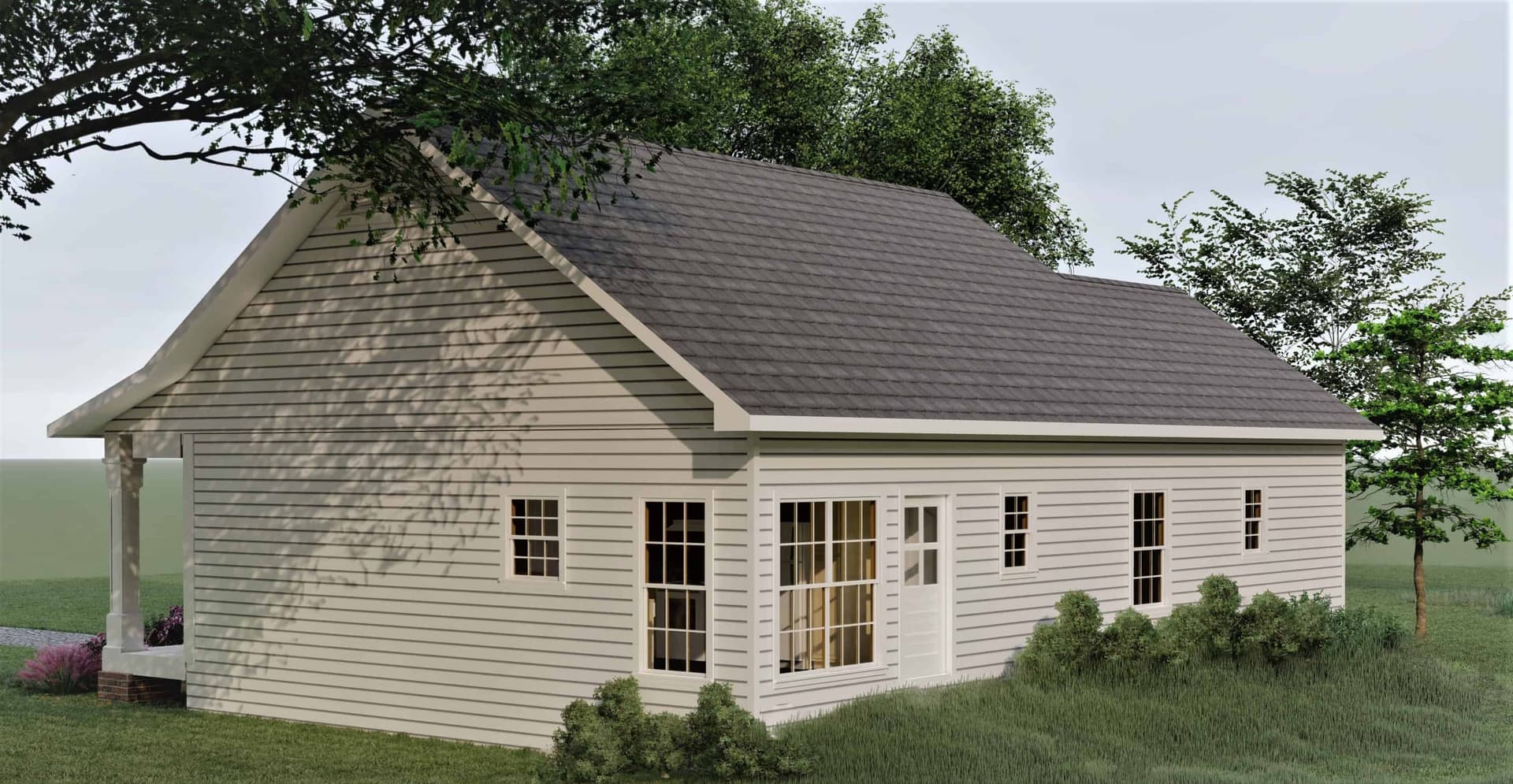 Home Plan Rear Elevation