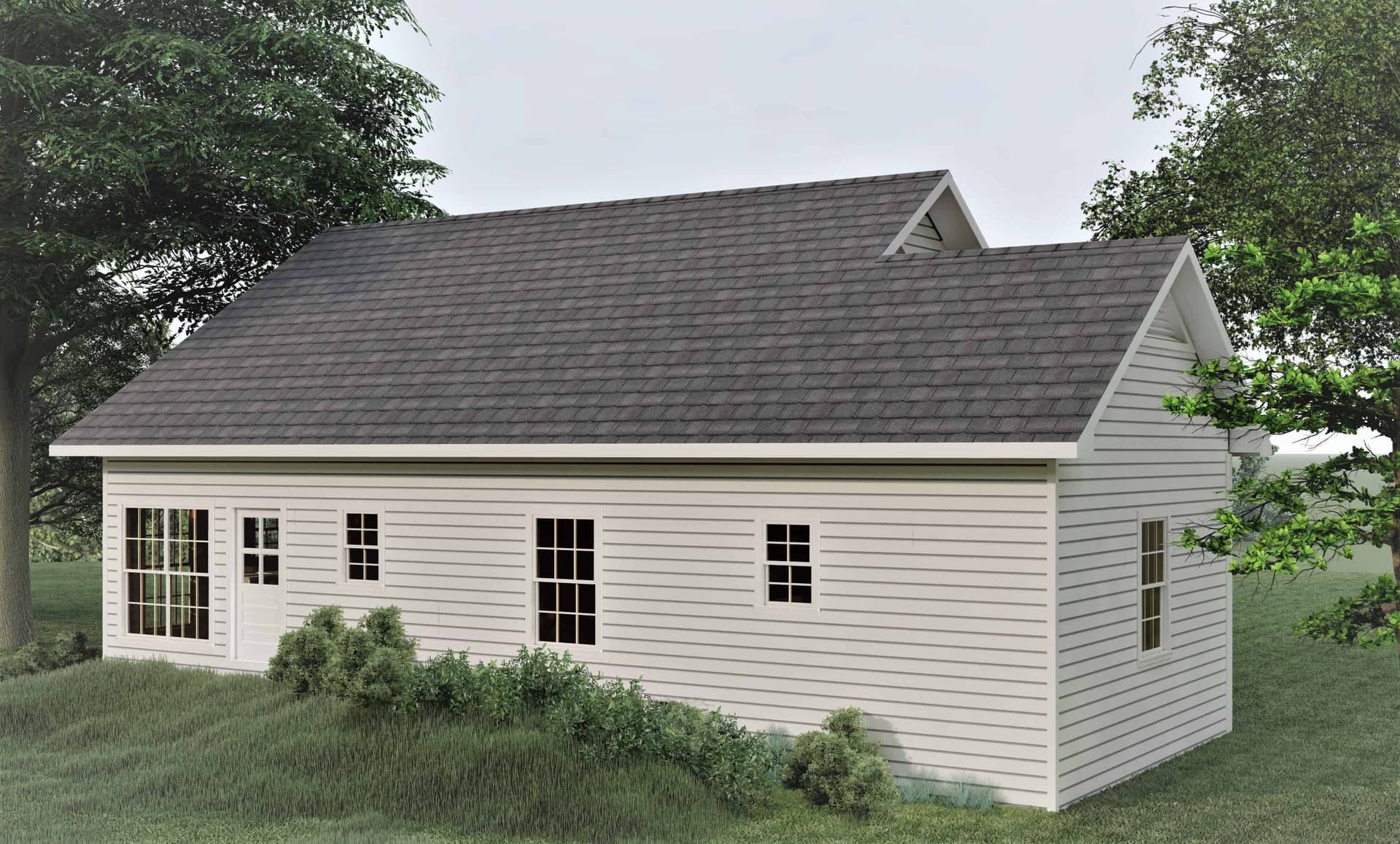 Home Plan Rear Elevation