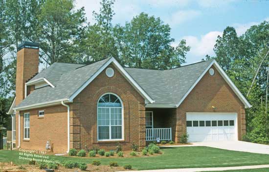 3-Bedroom, 1860 Sq Ft Ranch Home Plan - 124-1027 - Main Exterior