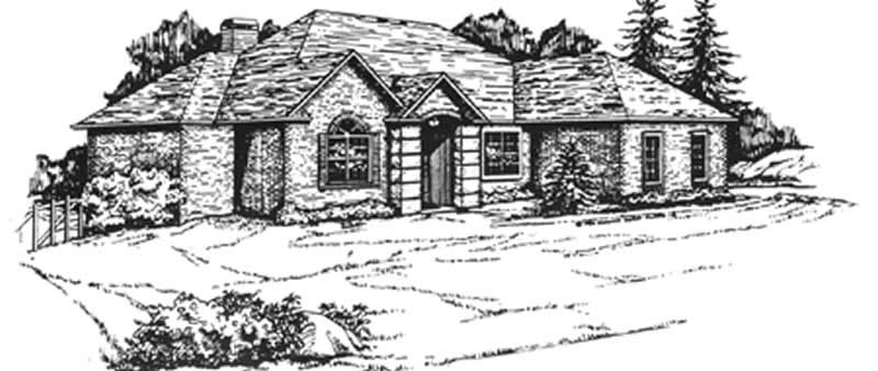 3-Bedroom, 2026 Sq Ft European Home Plan - 124-1030 - Main Exterior