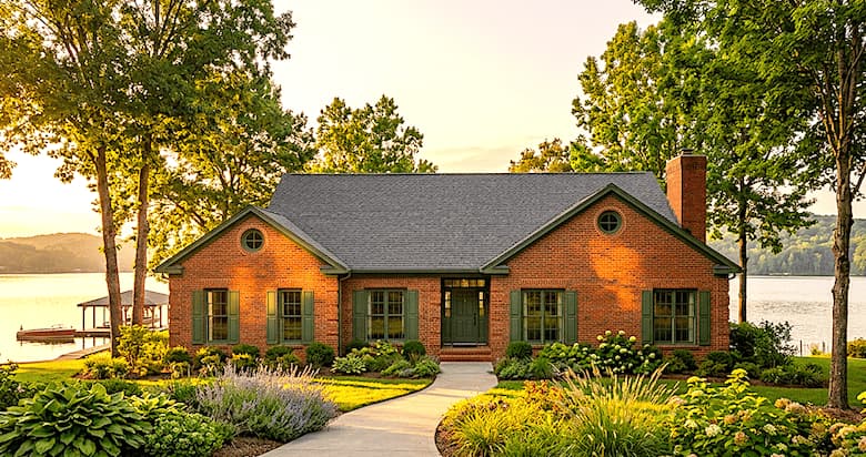 Ranch home (ThePlanCollection: Plan #124-1032)
