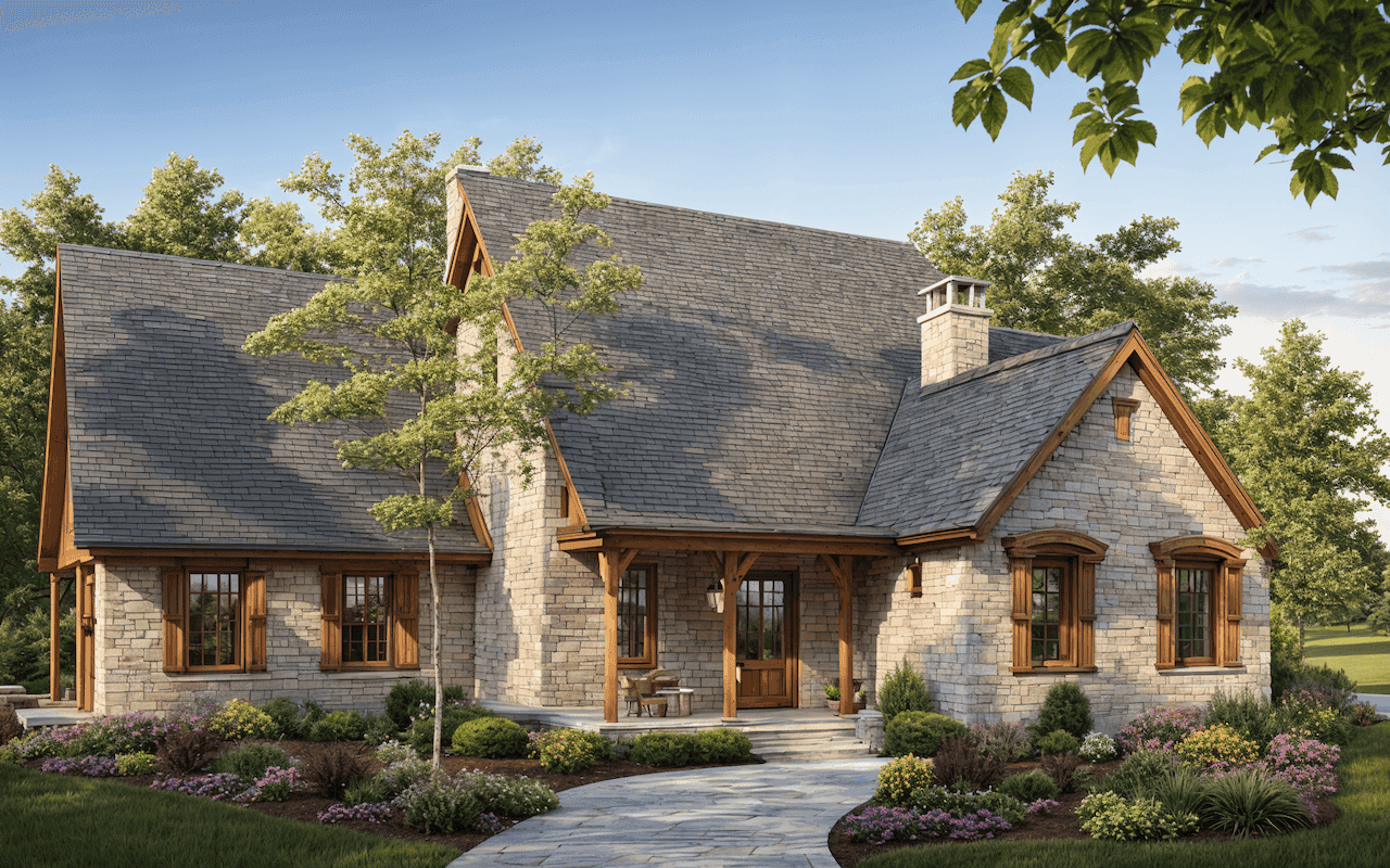 3-Bedroom, 1952 Sq Ft Country House Plan - 124-1034 - Front Exterior