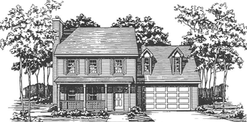 3-Bedroom, 1638 Sq Ft Cape Cod Home Plan - 124-1046 - Main Exterior