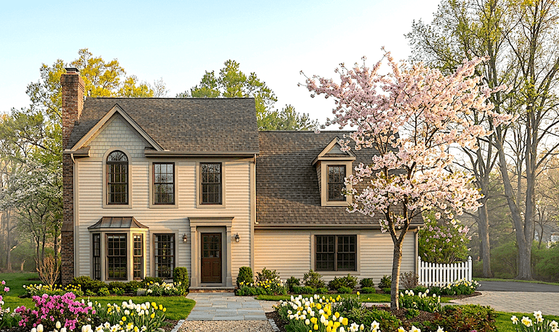 Colonial home (ThePlanCollection: Plan #124-1081)