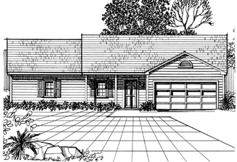 3-Bedroom, 1504 Sq Ft Ranch Home Plan - 124-1085 - Main Exterior