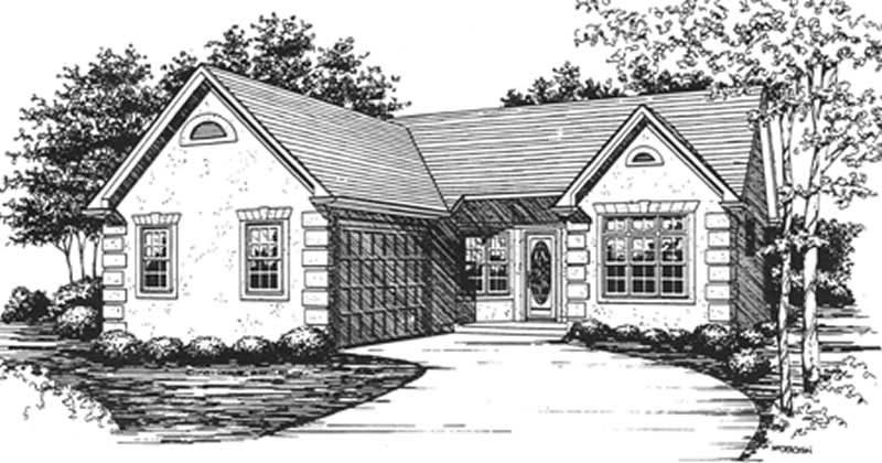 3-Bedroom, 1488 Sq Ft Ranch Home Plan - 124-1090 - Main Exterior