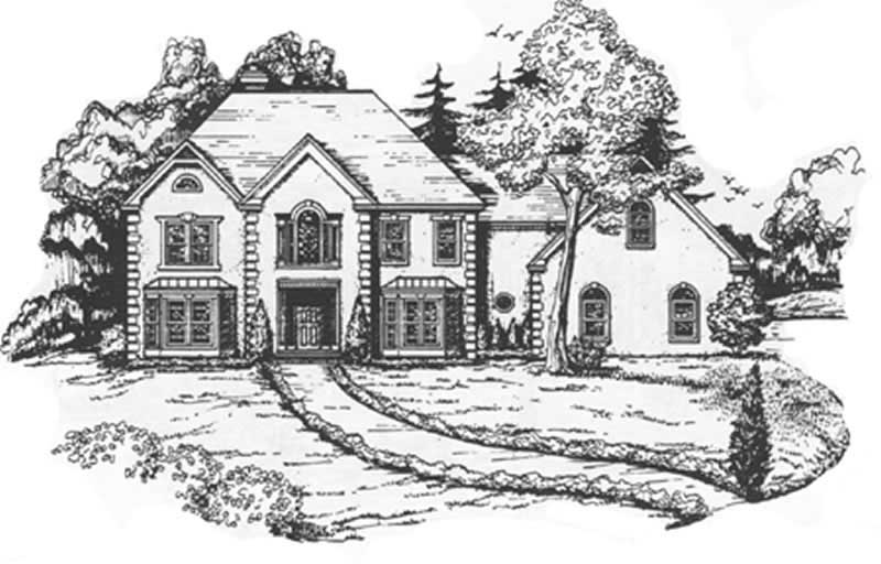 4-Bedroom, 4530 Sq Ft European Home Plan - 124-1140 - Main Exterior