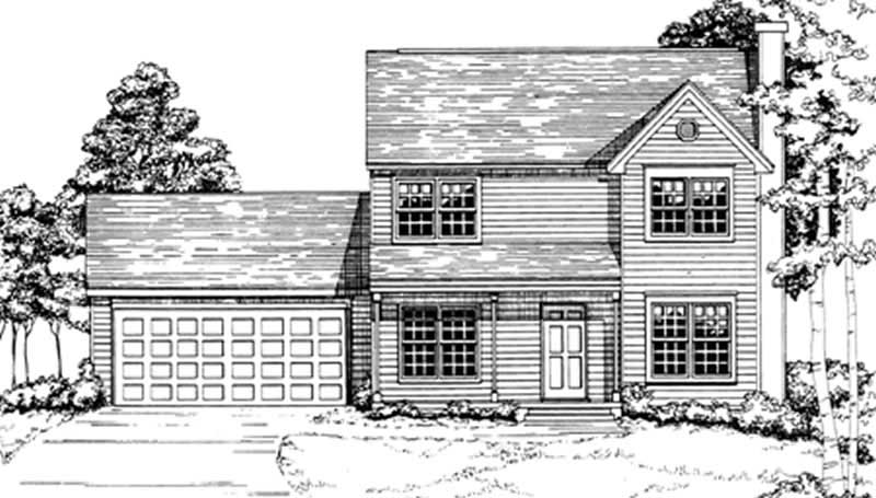 3-Bedroom, 1454 Sq Ft Multi-Level Home Plan - 124-1149 - Main Exterior