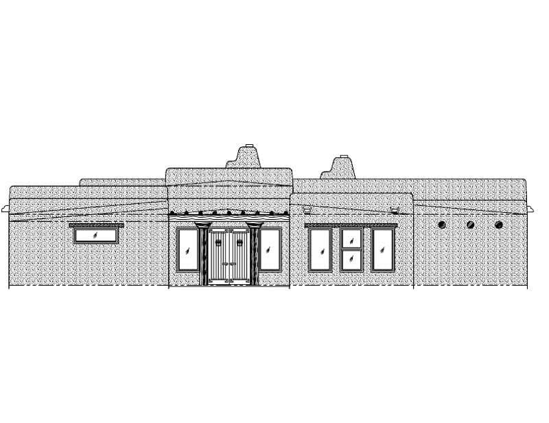 3-Bedroom, 2779 Sq Ft Southwest Home Plan - 125-1005 - Main Exterior