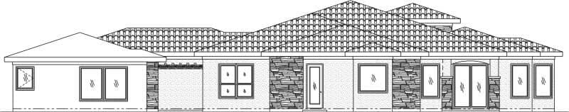Home Plan Rear Elevation
