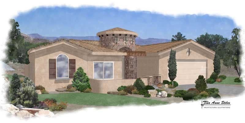 3-Bedroom, 1806 Sq Ft Mediterranean Home Plan - 125-1026 - Main Exterior