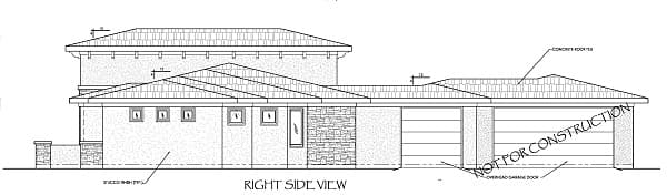 Home Plan Right Elevation