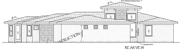 Home Plan Rear Elevation
