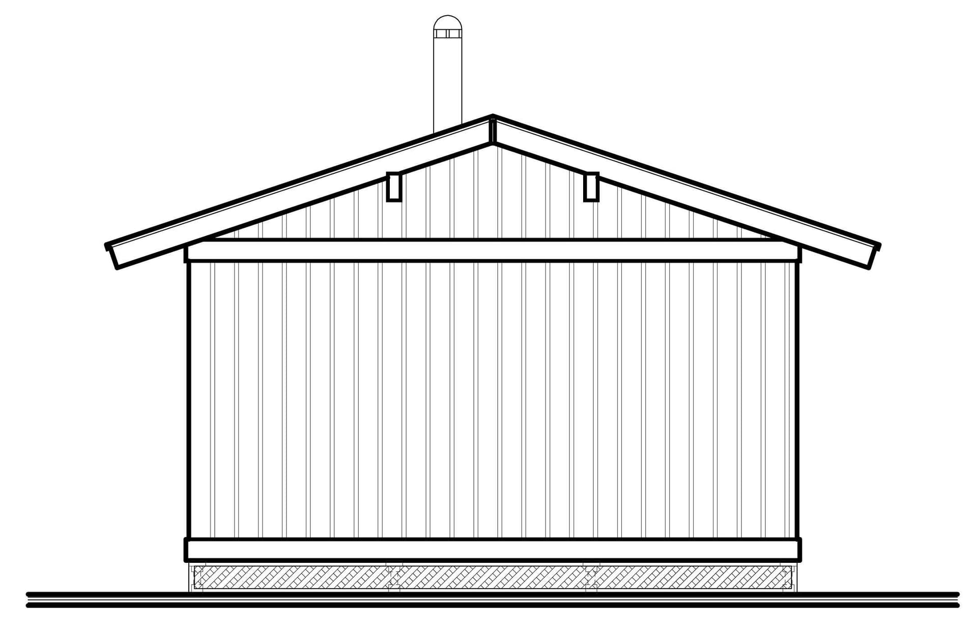 Home Plan Rear Elevation