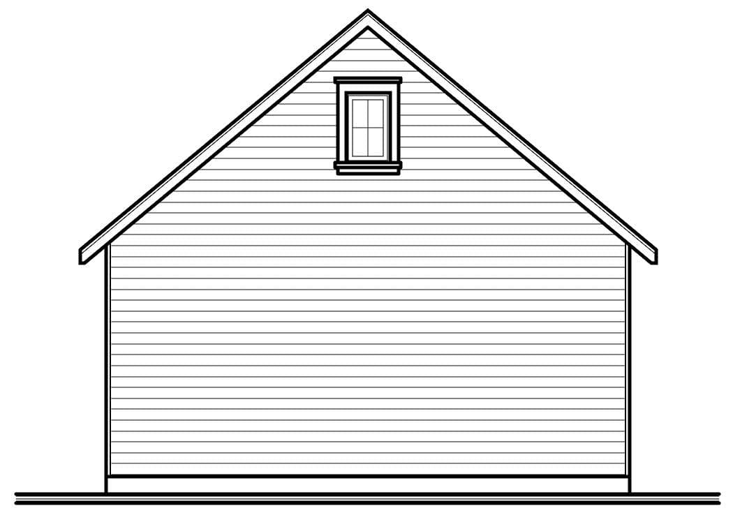 Home Plan Rear Elevation