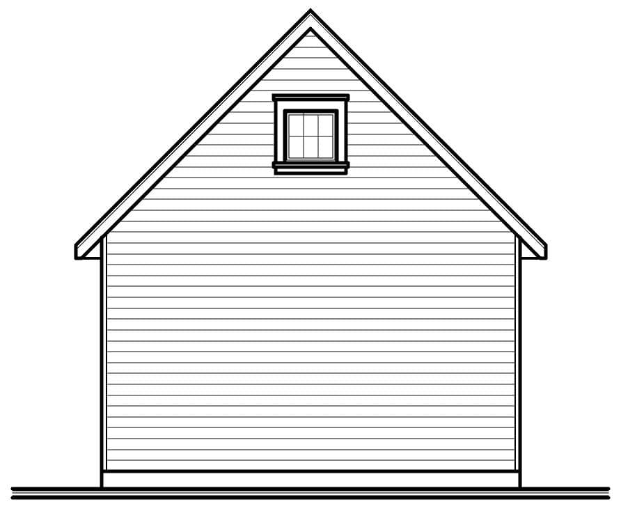 Home Plan Rear Elevation