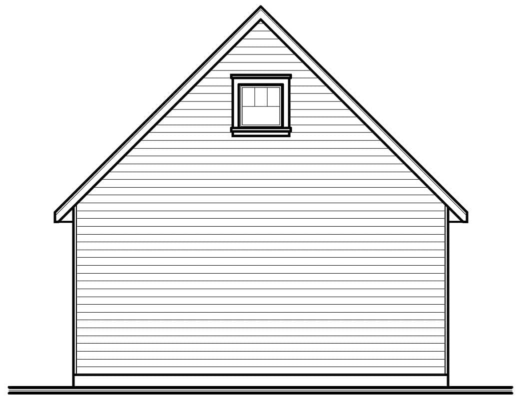 Home Plan Rear Elevation
