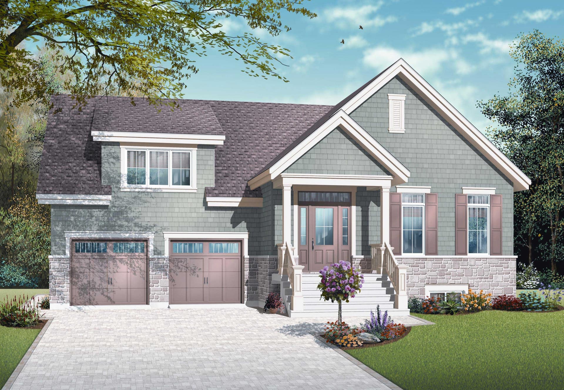 3-Bedroom, 1664 Sq Ft Cape Cod Home Plan - 126-1115 - Main Exterior