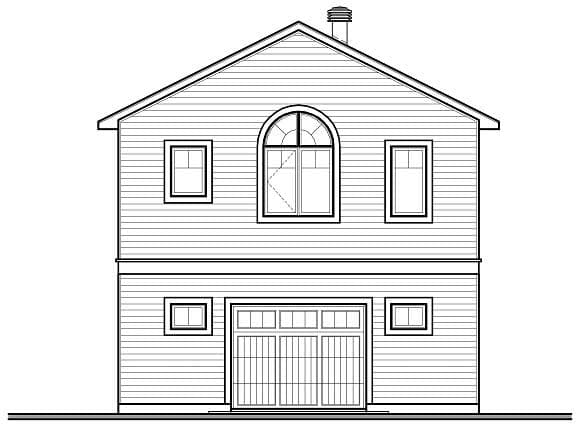 Home Plan Rear Elevation