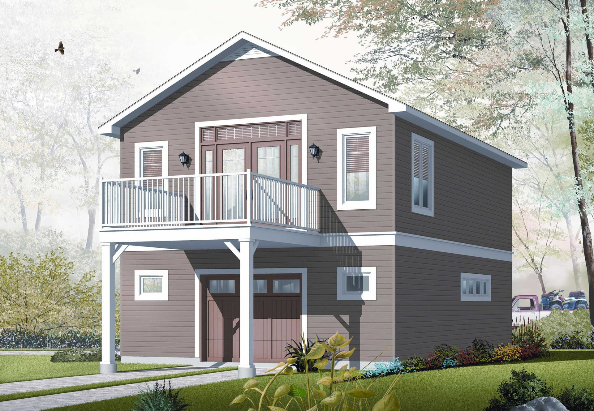 Home Plan Rear Elevation