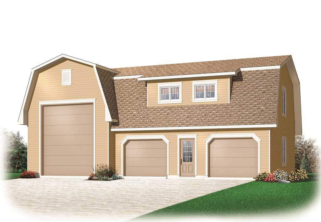 0-Bedroom, 2342 Sq Ft Garage Home Plan - 126-1135 - Main Exterior