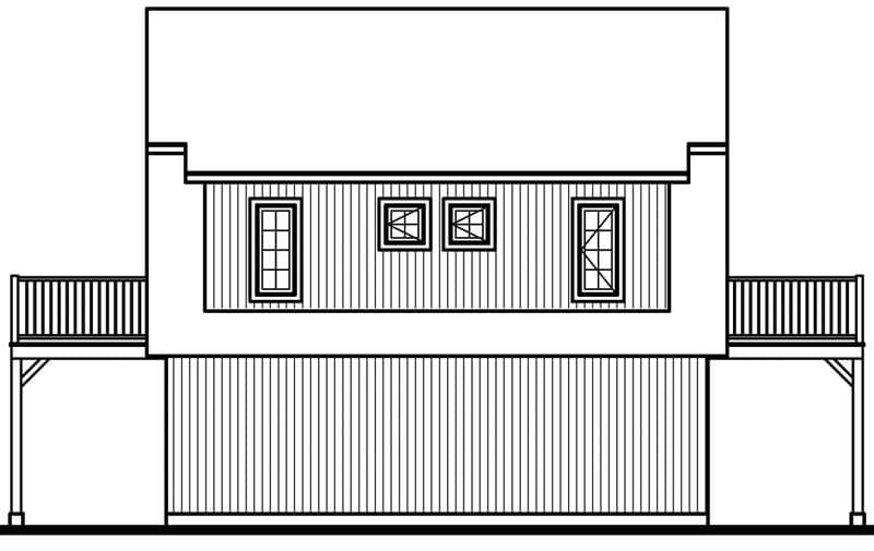 Home Plan Rear Elevation