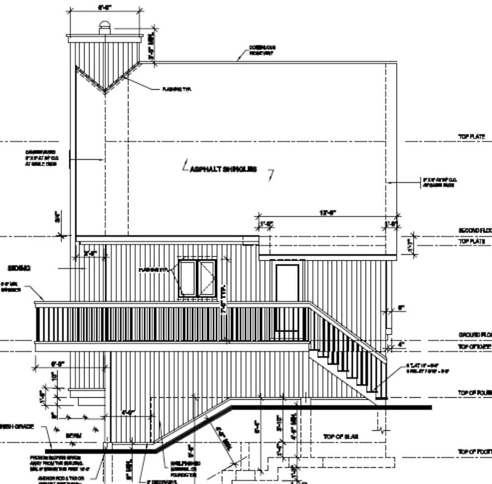 Home Plan Right Elevation
