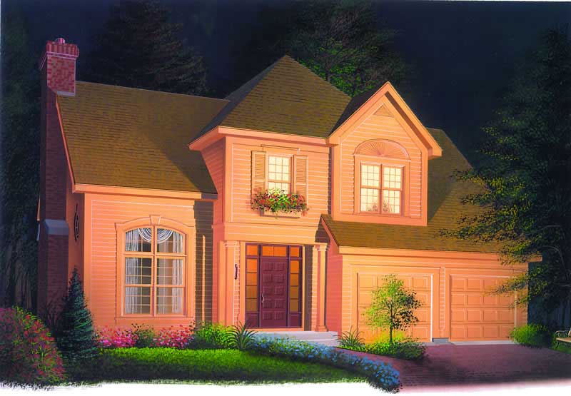 4-Bedroom, 2122 Sq Ft Traditional House Plan - 126-1259 - Front Exterior