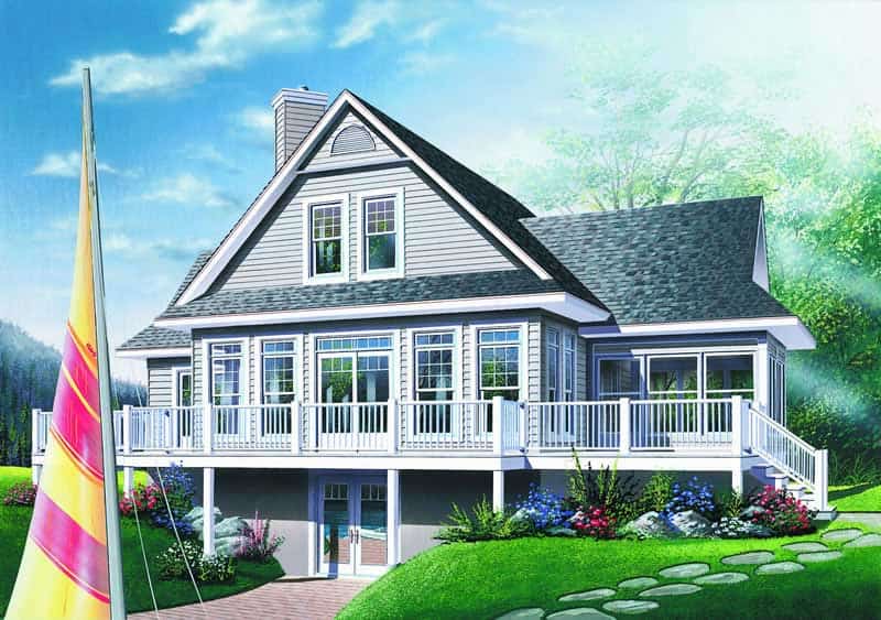 Home Plan Rear Elevation