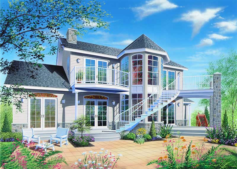 Home Plan Rear Elevation