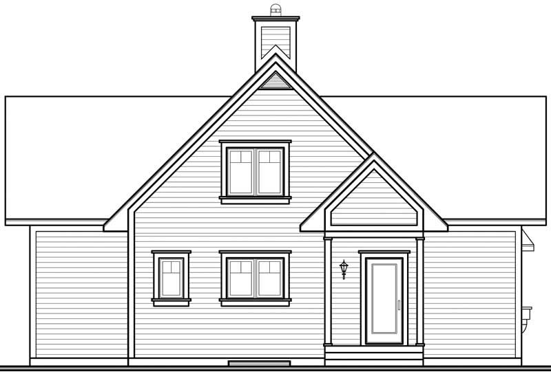 Home Plan Rear Elevation