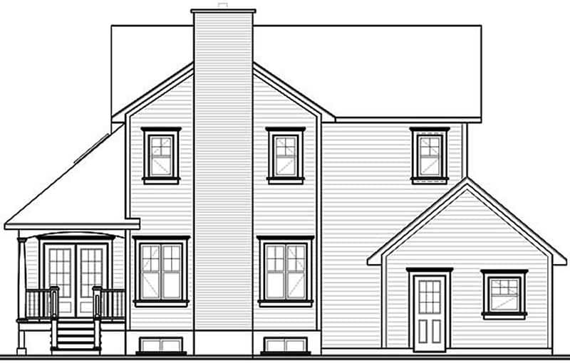 Home Plan Rear Elevation