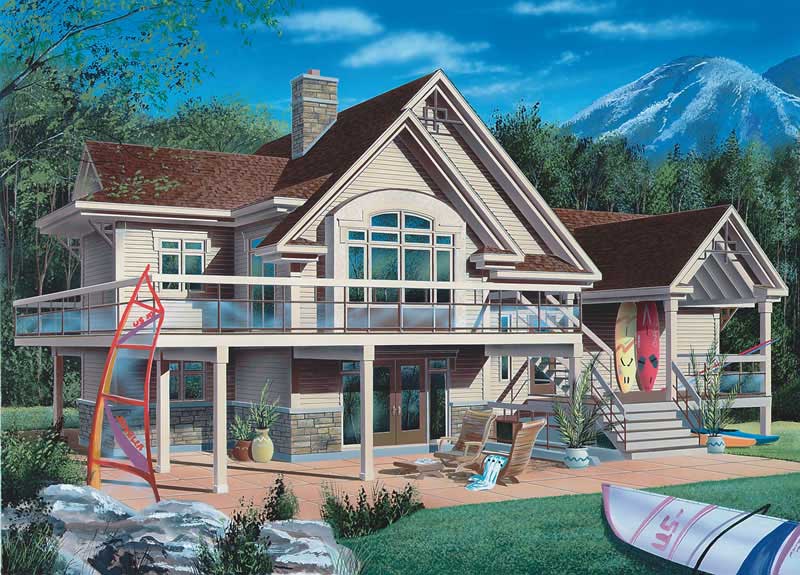 3-Bedroom, 1932 Sq Ft Contemporary Home Plan - 126-1333 - Main Exterior