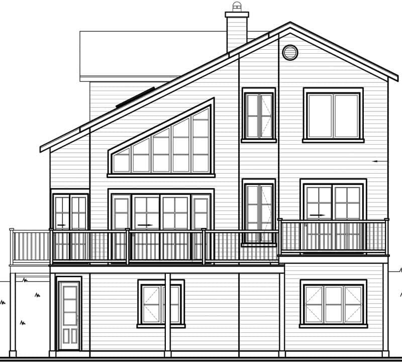 HOME PLAN REAR ELEVATION