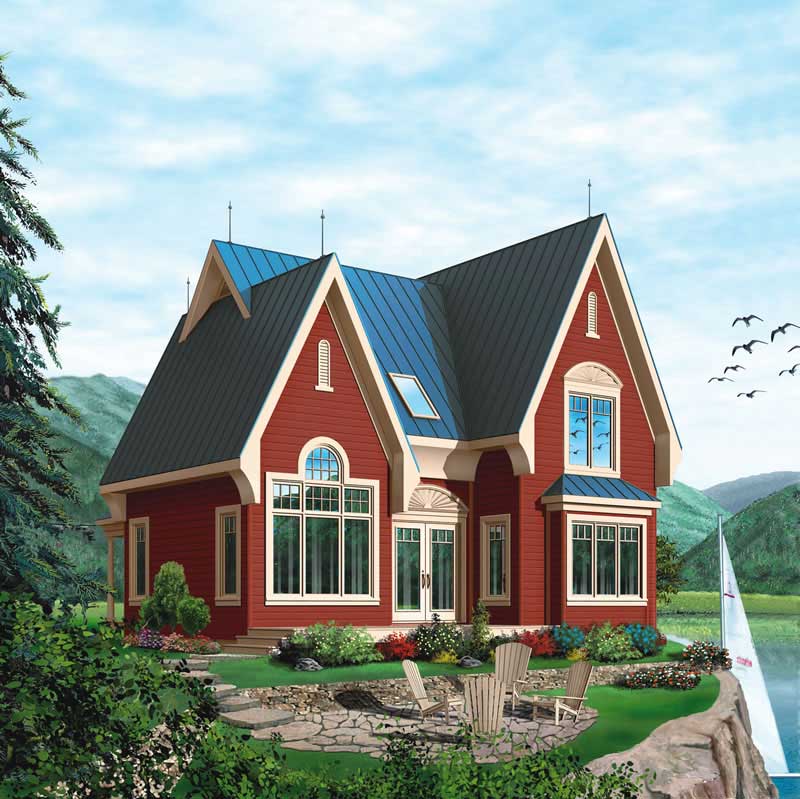 3-Bedroom, 1498 Sq Ft Lake Home Plan - 126-1375 - Main Exterior